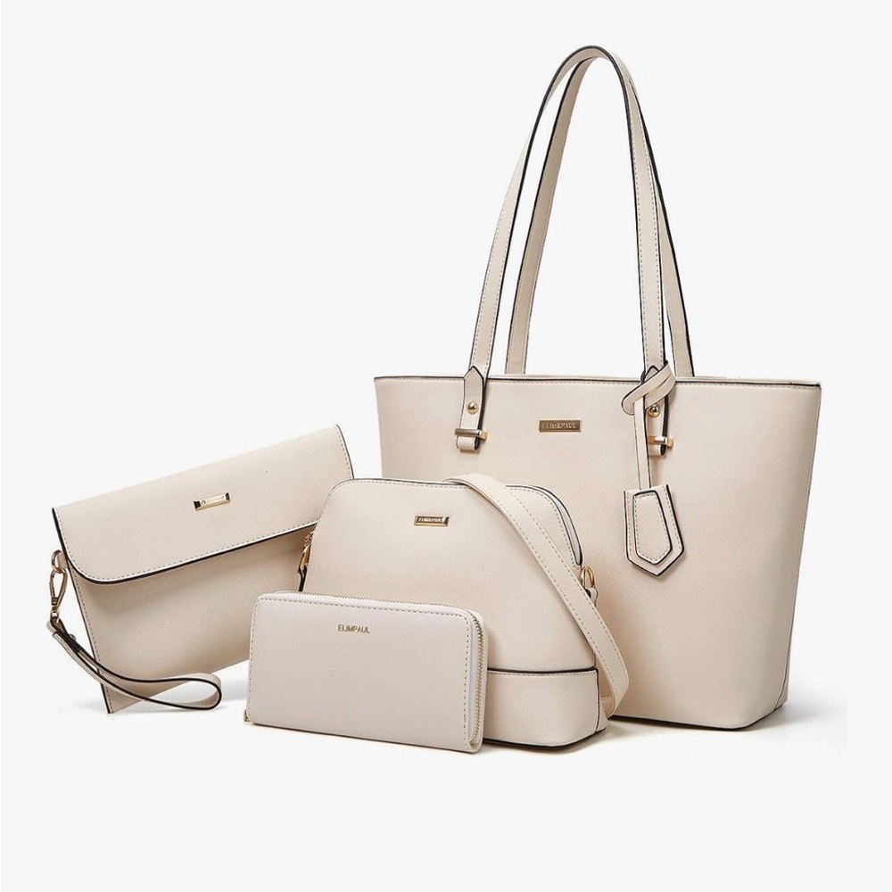 NEW Fashion Synthetic Leather Handbags Tote, Shoulder,Handles Satchel Set Of 4